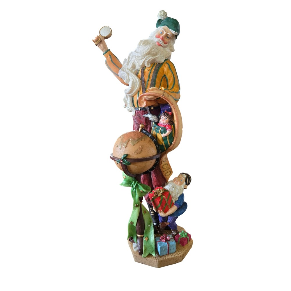 Lenox Mapping His Route The 2010 Pencil Santa Figurine Classic Christmas Decor